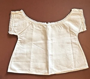 VICTORIAN TURN OF CENTURY BABY BODICE-FINEST COTTON/LACE TRIM,FRENCH SEAMS - Picture 1 of 3