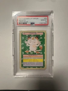 Tarjeta Pokemon [PSA10] Pokemon Top Sun PSA Evaluación 10 Meowth Back Azul - Imagen 1 de 2