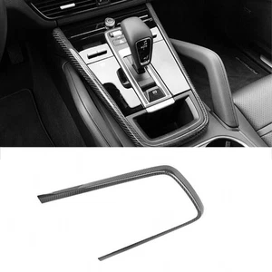For Porsche Cayenne 18-22 Dry Carbon Fiber Center Control Shift Panel Decor Trim - Picture 1 of 9