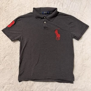 Polo Ralph Lauren Big Pony Rojo Malla Polo Para Hombre Talla M Gris - Imagen 1 de 6
