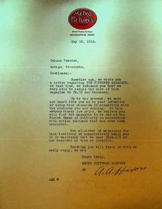 Metro Pictures Letterhead May 18 1916 The Pictures Magazine - Picture 1 of 1