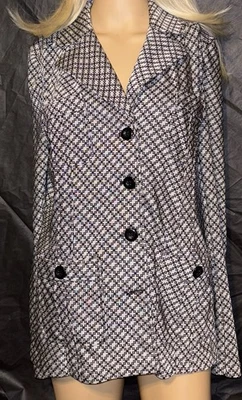 Chaqueta Blazer Vertigo Paris Talla Extra Grande, Color Negro y Beige  Foto 1 de 4