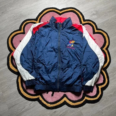Vintage 90s Pro Player University of Kansas Jayhawks Full Zip Embroidered Jacket - Image 1 of 4