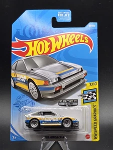 HOT WHEELS HW SPEED GRAPHICS 1985 HONDA CR-X #90 ZAMAC #8 - Imagen 1 de 2