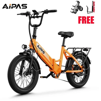 Bicicleta Eléctrica Plegable Aipas A2 750W Pico 20"" Bicicleta Eléctrica Adultos 12Ah 7 Velocidades 62Millas Foto 1 de 4