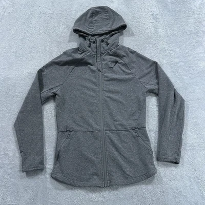 Gymshark полный молнии толстовка с капюшоном женщин M серый активный минимальный бега модный - Изображение 1 из 4