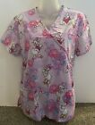 Women’s Disney scrub top Daisy Duck excellent condition pastels size small