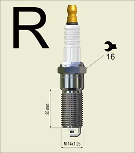 4 pieces 150 141 070 Nology Silver Spark Plug M14x1.25-25mm reach, 5/8" Hex - Picture 1 of 4