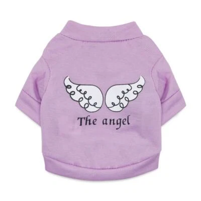 全新 狗衣服 适用于法国斗牛犬翼 印花 夏季 狗 T 恤 纯棉 — 第 1/4 张图片