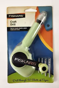 Fiskars Hand Drill Sea Foam Green Manual Rotary Crank Craft Hobby Tool 8516 - Picture 1 of 9