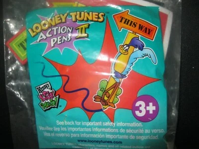 Looney Tunes "Road Runner Pen" Nuevo en Paquete Wendy's 2001 Foto 1 de 2