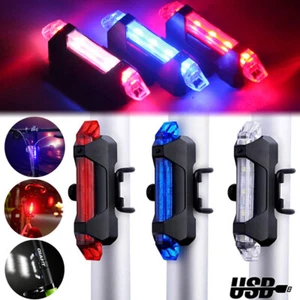 LED Bike Taillight Bicycle Rear Warning Lamp USB Charging Night Riding Light RC - Picture 1 of 15