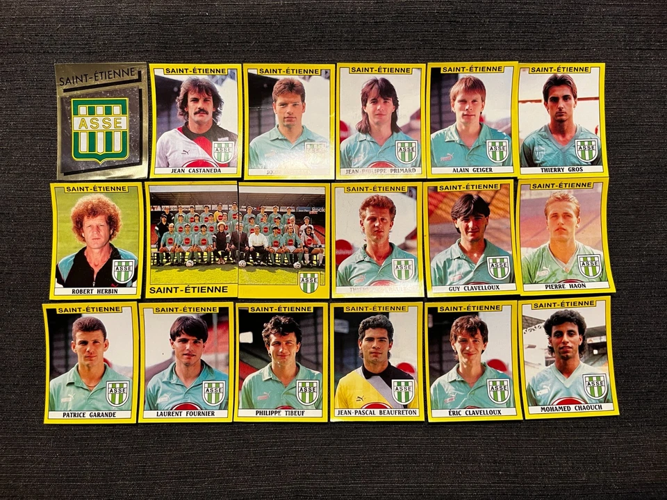 LOT 18 VIGNETTES PANINI FOOT 1989 ST ETIENNE ASSE COMPLETE RECUPERATION REMOVED - Photo 1/1