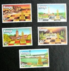 THEME ECHECS / SCHACH : KENYA 1984 YVERT N° 314 à 318** NEUF SERIE COMPLETE TBE - Photo 1/1