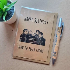 Funny My Chemical Romance Birthday Card - Happy Birthday from the Black Parade - Picture 1 of 3