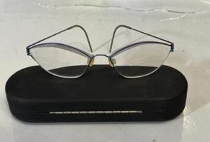 LINDBERG EYEGLASSES FRAME KARI 49/20 PURPLE BLUE COSMO AIR TITANIUM SJ51 - Picture 1 of 6