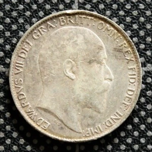 1905 Großbritannien 6 Pence .925 Sterling Silber Münze KM# 799 Sixpence SCHÖN! - Bild 1 von 2