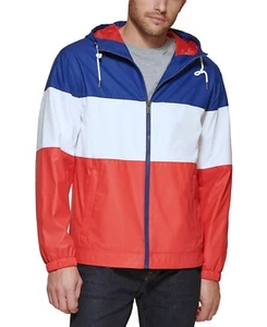 Chaqueta de lluvia ligera con capucha de goma para hombre Club Room 2XL B4HP - Imagen 1 de 7