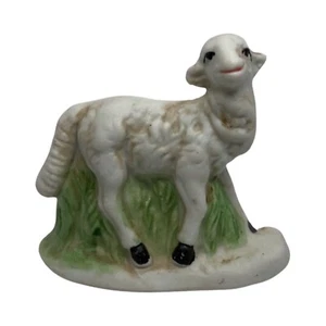 Figura de cerámica de oveja Navidad Green Creek pesebre pieza de repuesto - Imagen 1 de 6