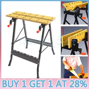 HEAVY DUTY FOLDING ANGLE FLIP TOP CLAMP WORKBENCH WORKMATE WORKTOP 100KG - Picture 1 of 14