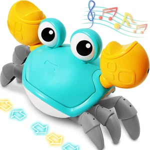 Pbooo Crawling Crab Baby Toy, Interactive Walking Dancing Moving Crab Toy (Infra - Picture 1 of 12