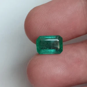 2.18 Ct Fine Quality Zambia Emerald Octagon Faceted Unheated Loose Gemstone - Picture 1 of 9