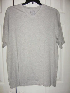 Camiseta para hombre talla 2X gris cuello en V estilo simple - Imagen 1 de 2