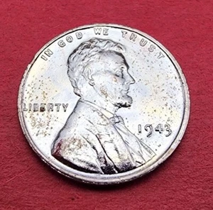 1943 "Silver" STEEL Lincoln Wheat Penny MAGNETIC!! 1943-P (LP013) - Picture 1 of 12