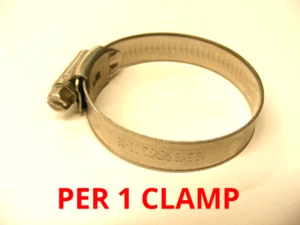 Trident 710-1381 Hose Clamp 1-1/2" to 2" Stainless Steel 38-50mm Boat Auto SAE24 - Picture 1 of 10
