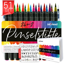3pcs Pinselstifte Set Aquarell Farben Kalligraphie Hand-Lettering Bullet Journal 