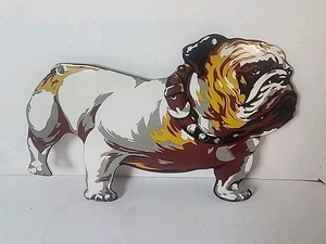 "Mack Trucks" Bull Dog Bulldog Right Facing Porcelain Enamel Sign 12" x 8" Semi - Picture 1 of 8
