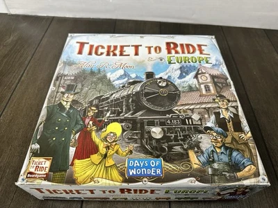 Ticket to Ride Europe Edition Board Game Days of Wonder Complete Used 2018 - Image 1 of 4
