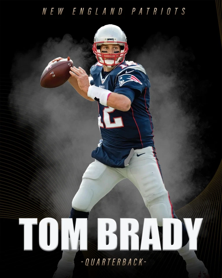 Tom Brady New England Patriots 8x10 NFL Fútbol Foto MAN CAVE Colección Foto 1 de 1