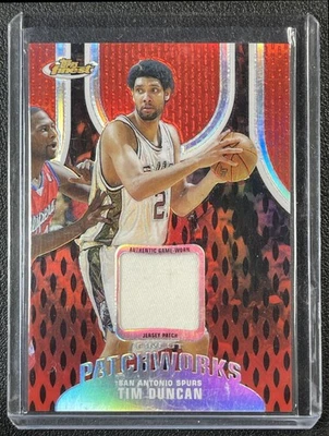 TIM DUNCAN 2005-06 TOPPS FINEST #FPR-TD PATCHWORKS REFRACTOR GU JERSEY PATCH /29 - Image 1 of 2