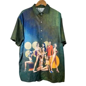 Catch the Waves FYDUDE Men's Shirt Short Sleeve Button Up 007 James Bond 2XL - Picture 1 of 4