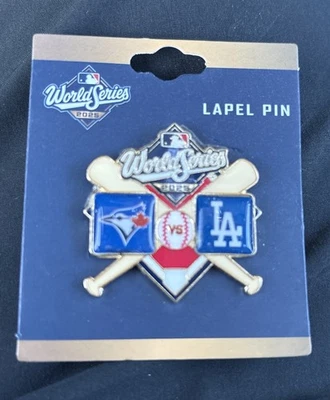 NEW 2025 MLB World Series Toronto Blue Jays Vs. LA Dodgers Dueling Pin - Image 1 of 3