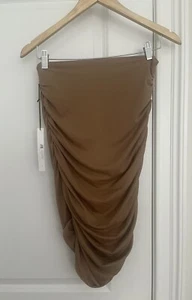 SUSANA MONACO ABITO DONNA TUBINO LATERALE RACCOLTO Tg. S Marrone Nuovo con etichette - Foto 1 di 6