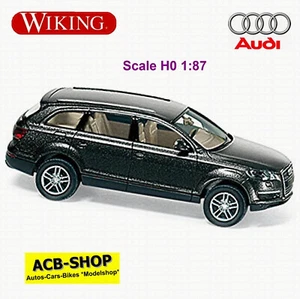 Audi Q7 4.2 FSI Quattro Tipo 4L 2005-15 Grigio Lava Metallizzato 1:87 Wiking - Foto 1 di 2