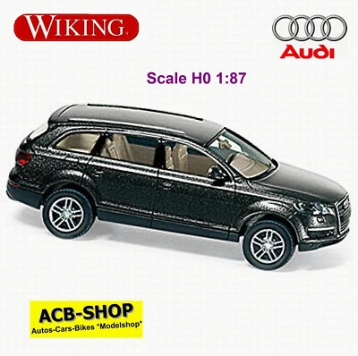 Audi Q7 4.2 FSI Quattro Tipo 4L 2005-15 Grigio Lava Metallizzato 1:87 Wiking - Immagine 1 di 2