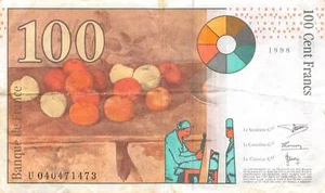 France   100  Francs  1998  Series  U  Circulated Banknote ERed - Picture 1 of 2