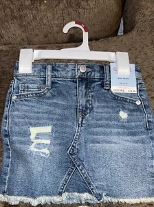 Cat & Jack Little Girls Midi Skirt Size XS 4/5 Denim - Picture 1 of 2