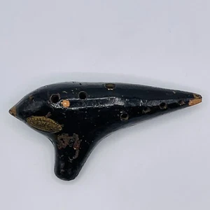 Antike OCARINA EWA Flöte C6 Keramik Musikinstrument Wien Österreich schwarz Vintage - Bild 1 von 9