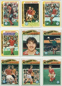 NOTTINGHAM FOREST signed Topps Football 1978 1979 1980 set cards Pick a card - Picture 1 of 25