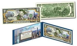 WORLD TRADE CENTER 9/11 WTC 15th Anniversary Colorized US $2 Bill FREEDOM TOWER - Picture 1 of 1