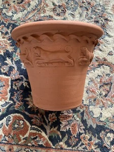 Vintage 1990's 8 1/2" Dogs Running Through Grass Flower Pot Original Rare HTF - Picture 1 of 2