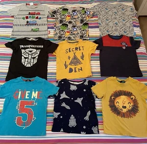 Boys T-Shirt Top Bundle Size Age 2-3 & 2-4 Years George Pig Thomas Tank Avengers - Picture 1 of 19