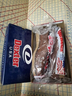 Zapatos Dexter Comfort para caminar de cuero marrón con cordones para hombre talla 13 ancho EE EE EE. UU.  Foto 1 de 4