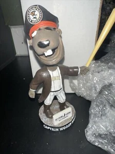 WOODY WOODCHUCK Woodchucks Mascot Bobble Head 2017 Captain Pirate Edition New - Picture 1 of 2