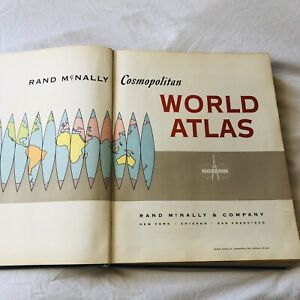 Vintage Rand McNally-Cosmopolitan World Atlas - Large Format, 1949, HC