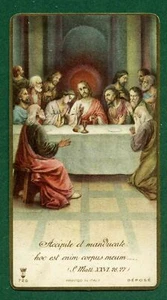 Santino Canivet Holy Card Image Pieuse Gesù L'Ultima Cena - Picture 1 of 1